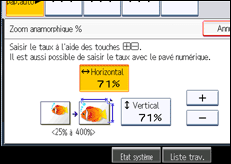 Illustration de l'écran du panneau de commande