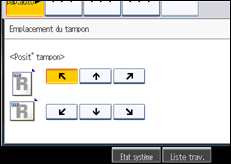 Illustration de l'écran du panneau de commande