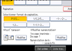 Illustration de l'écran du panneau de commande
