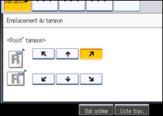 Illustration de l'écran du panneau de commande
