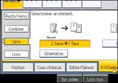 Illustration de l'écran du panneau de commande
