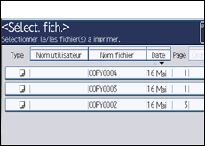 Illustration de l'écran du panneau de commande