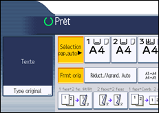 Illustration de l'écran du panneau de commande
