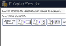 Illustration de l'écran du panneau de commande