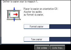 Illustration de l'écran du panneau de commande