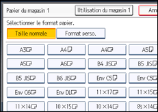 Illustration de l'écran du panneau de commande