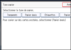 Illustration de l'écran du panneau de commande