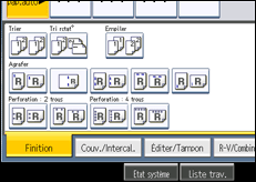 Illustration de l'écran du panneau de commande