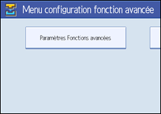 Illustration de l'écran du panneau de commande