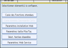 Illustration de l'écran du panneau de commande