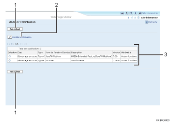 Illustration de l'écran du navigateur Web Illustration avec légende numérotée