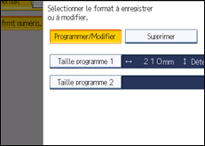 Illustration de l'écran du panneau de commande