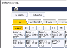 Illustration de l'écran du panneau de commande