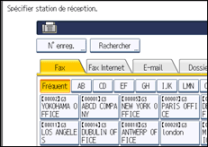Illustration de l'écran du panneau de commande