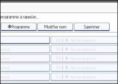 Illustration de l'écran du panneau de commande