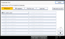 Illustration de l'écran du panneau de commande