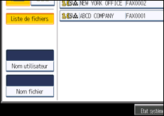 Illustration de l'écran du panneau de commande