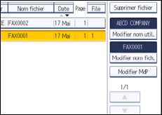 Illustration de l'écran du panneau de commande