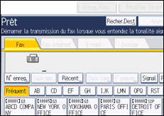 Illustration de l'écran du panneau de commande