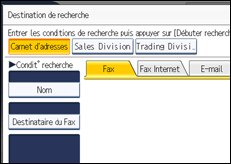 Illustration de l'écran du panneau de commande