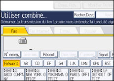 Illustration de l'écran du panneau de commande