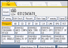 Illustration de l'écran du panneau de commande