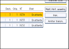 Illustration de l'écran du panneau de commande