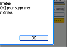 Illustration de l'écran du panneau de commande
