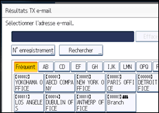 Illustration de l'écran du panneau de commande