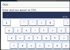 Illustration de l'écran du panneau de commande