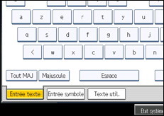 Illustration de l'écran du panneau de commande