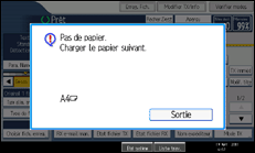 Illustration de l'écran du panneau de commande