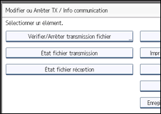 Illustration de l'écran du panneau de commande