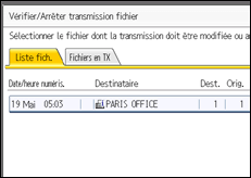 Illustration de l'écran du panneau de commande