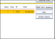 Illustration de l'écran du panneau de commande