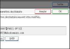 Illustration de l'écran du panneau de commande
