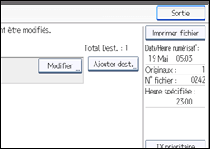 Illustration de l'écran du panneau de commande