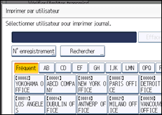 Illustration de l'écran du panneau de commande