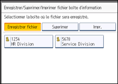 Illustration de l'écran du panneau de commande