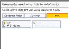 Illustration de l'écran du panneau de commande