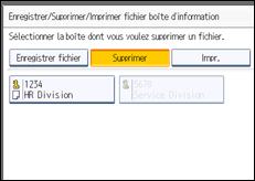Illustration de l'écran du panneau de commande
