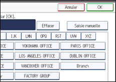 Illustration de l'écran du panneau de commande