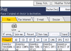 Illustration de l'écran du panneau de commande