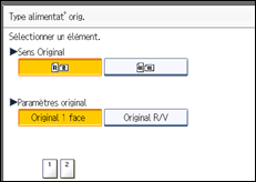 Illustration de l'écran du panneau de commande