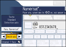 Illustration de l'écran du panneau de commande