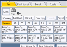 Illustration de l'écran du panneau de commande