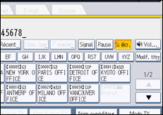 Illustration de l'écran du panneau de commande