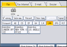 Illustration de l'écran du panneau de commande
