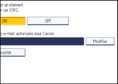 Illustration de l'écran du panneau de commande