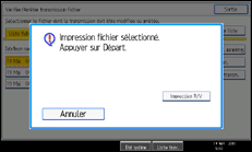 Illustration de l'écran du panneau de commande